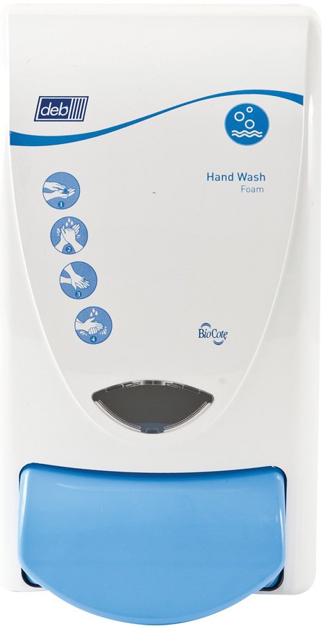 Dávkovač mýdla CLEANSE WASHROOM modrý 1 l VÝPRODEJ